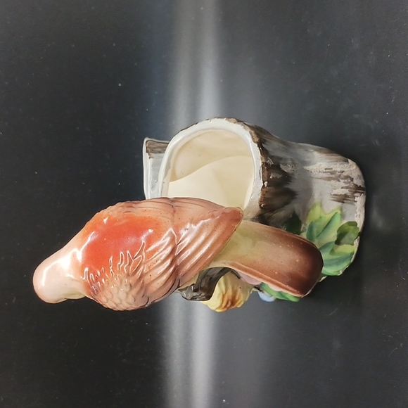 Vintage Japanese Figuerine/Planter Of Mother Bird & 2 Baby Birds - Picture 2 of 5